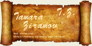 Tamara Ziramov vizit kartica